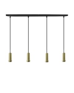 Aluminium pendant light without shade gold, Rika