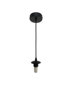 Metal pendant light without shade black, Aafje, IP44