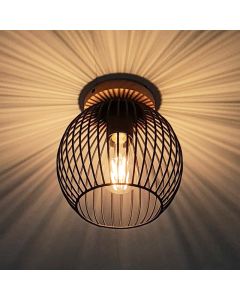 Wood flush ceiling light brown, Wiro