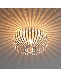Industrial flush ceiling light white, Lieve