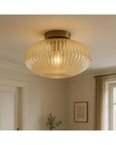 Design flush ceiling light amber, Charlois