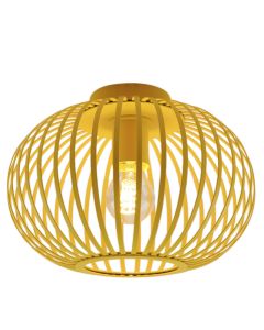 Industrial flush ceiling light yellow, Lieve