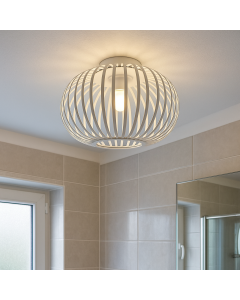 Industrial bathroom ceiling light white, Lieve, IP44