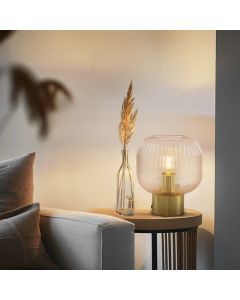 Retro table lamp pink, Charlois, with switch