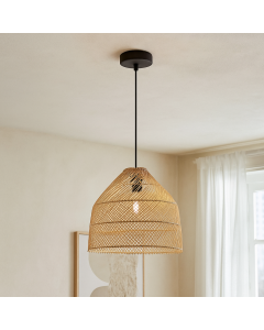 Rattan pendant light brown, Marcia