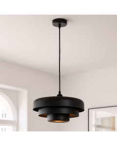Modern pendant light black, Meredith