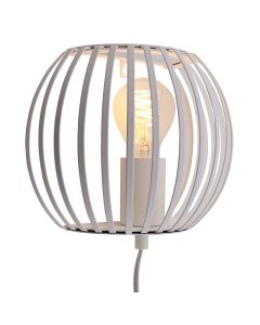 Industrial wall light white, Lieve, with switch
