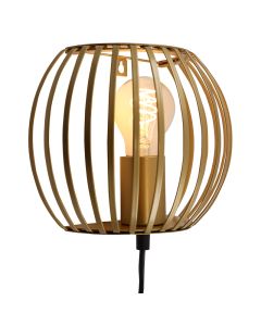 Industrial wall light gold, Lieve, with switch