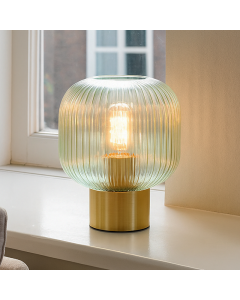 Design table lamp green, Charlois, with switch