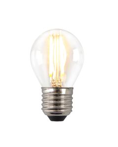 Dimmable Olucia E27 LED filament bulb Melchis, P45, 4W, 2700K