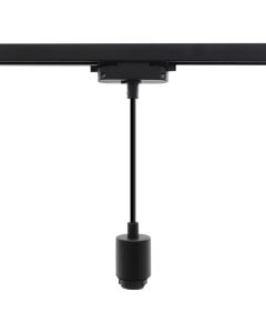 Plastic 1 phase track lighting spotlight black,