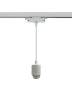 Plastic 1 phase track lighting spotlight white,