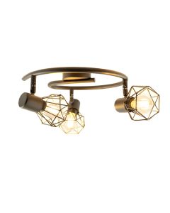 Industrial ceiling spotlight black, Jaylano