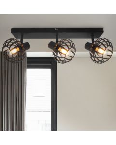 Industrial ceiling spotlight black, Lieve