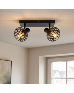 Industrial ceiling spotlight black, Lieve
