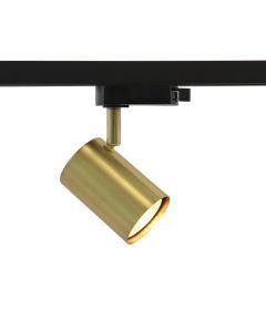 Modern 1 phase track lighting spotlight brass, Elena