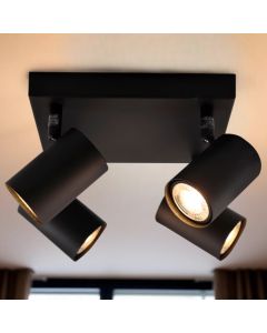 Modern ceiling spotlight black, Elena