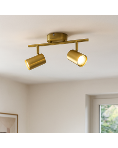 Modern ceiling spotlight brass, Elena
