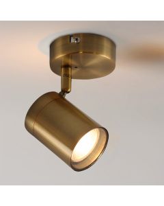 Modern bathroom ceiling light brass, Ciara, IP44