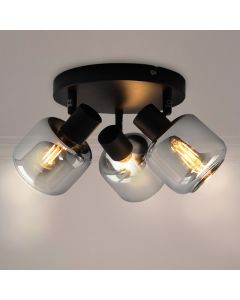 Modern ceiling spotlight black, Craig
