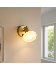 Design wall spotlight white, Skip, with switch