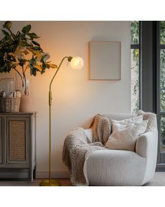 Design floor lamp white, Ayleen, with switch