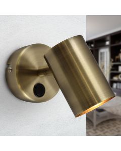 Modern wall light bronze, Elena, with switch