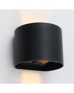 Modern up down wall light black, Dion, IP65