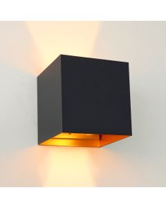 Modern up down wall light black, Dion, IP65