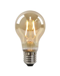 Dimmable Olucia E27 LED filament bulb Yona, amber, A60, 2W, 2200K