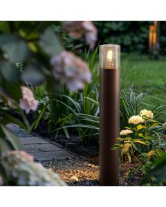 Modern outdoor light rust coloured, Sanel, IP44