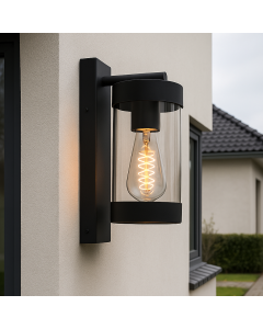 Modern outdoor light black, Musa, IP44