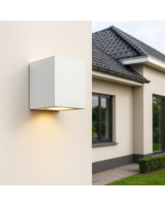 Aluminium outdoor light white, Corella, IP44