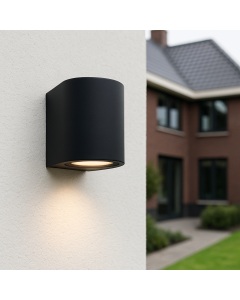 Modern outdoor light black, Corina, IP44