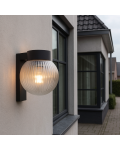 Aluminium outdoor light black, Chris, IP44