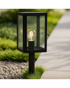 Modern outdoor light black, Sidney, IP44