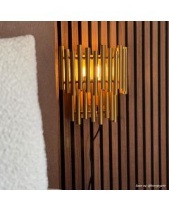 Modern wall light brass, Joelle, with switch