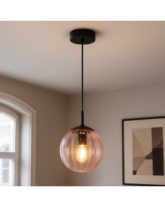 Retro pendant light pink, Rifka