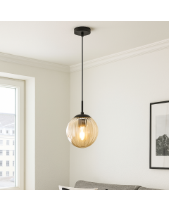 Retro pendant light amber, Rifka