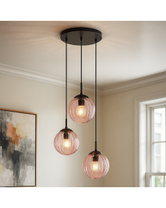 Retro pendant light pink, Rifka