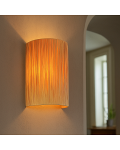 Paper wall light brown, Daisy, with switch