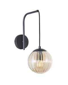 Retro wall light amber, Rifka, with switch
