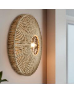 Rustic wall light brown, Sanny, with switch