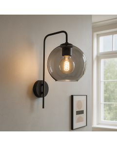 Design wall light grey, Giada, with switch
