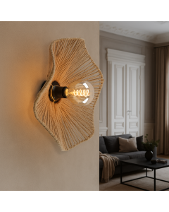 Rustic wall light brown, Annelot, with switch