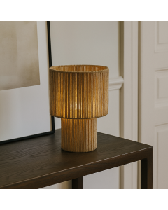 Rustic table lamp brown, Sanny, with switch