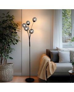 Design floor lamp grey, Stacy, with switch