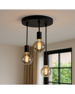 Aluminium ceiling light black, Swen