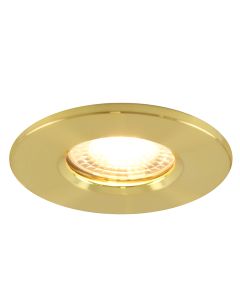 Modern bathroom recessed downlight brass, Jule, IP65