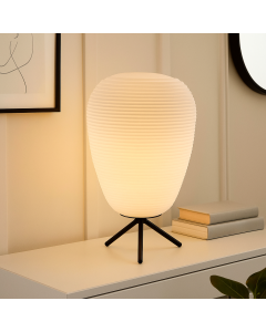 Modern table lamp white, Davide, with switch